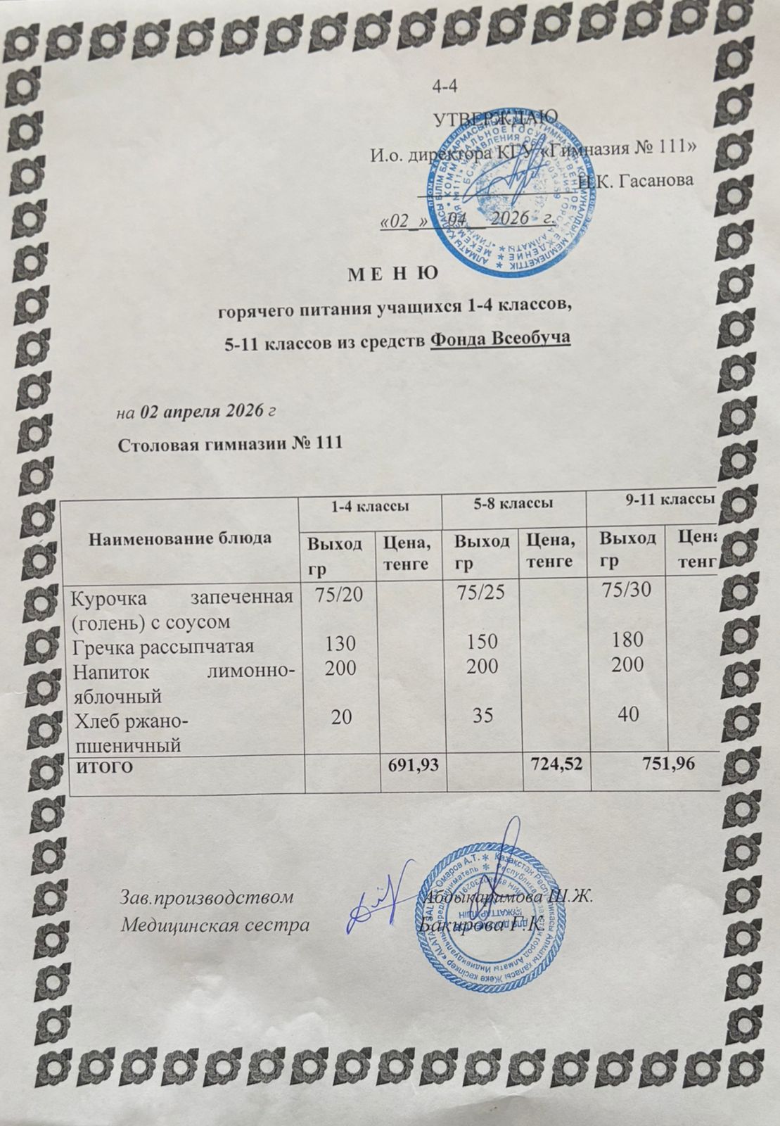 Меню на 02.04.2026